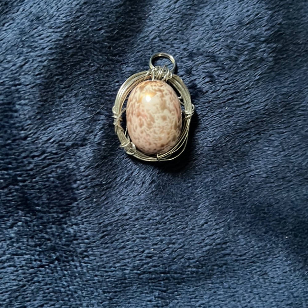 Rose Gold Speckled egg Charm